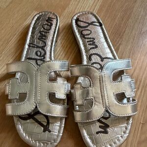 Sam Edelman Metallic Gold Women’s Slide Sandals